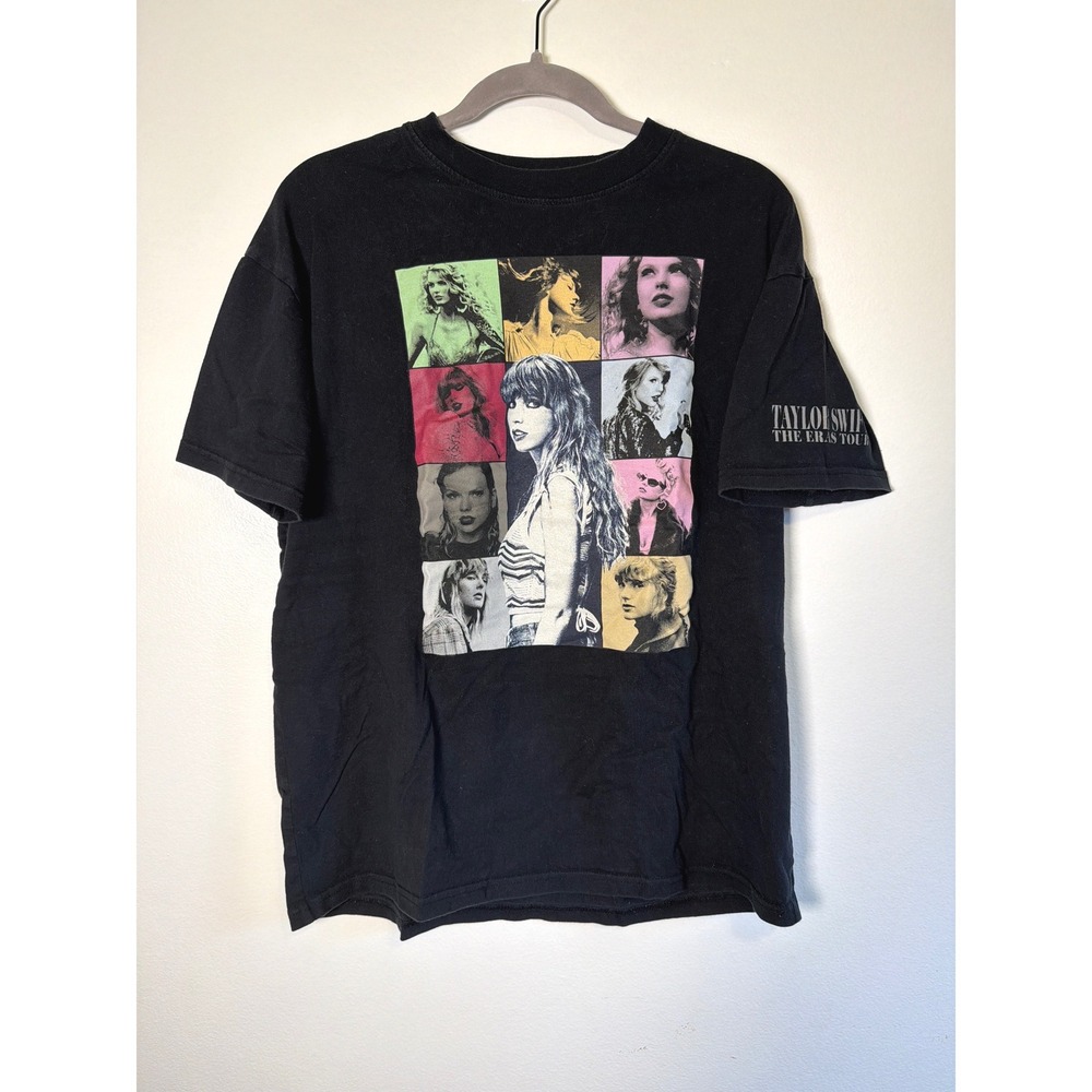 Taylor Swift The Eras Tour T-Shirt Black Concert Merch Small Multi Color Graphic